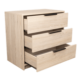 Cómoda Kaia Rovere y Blanco 70x68.7cm De Tres Hileras con Tres Cajones - Cajoneras | Bylmo
