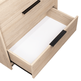 Cómoda Kaia Rovere y Blanco 70x68.7cm De Tres Hileras con Tres Cajones - Cajoneras | Bylmo