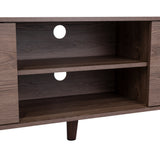 Rack de TV Z Coñac 180x52.5cm Para TV Hasta 80 Pulgadas con Dos Cajones con Ranuras para Cables y con Patas - Muebles para TV | Bylmo