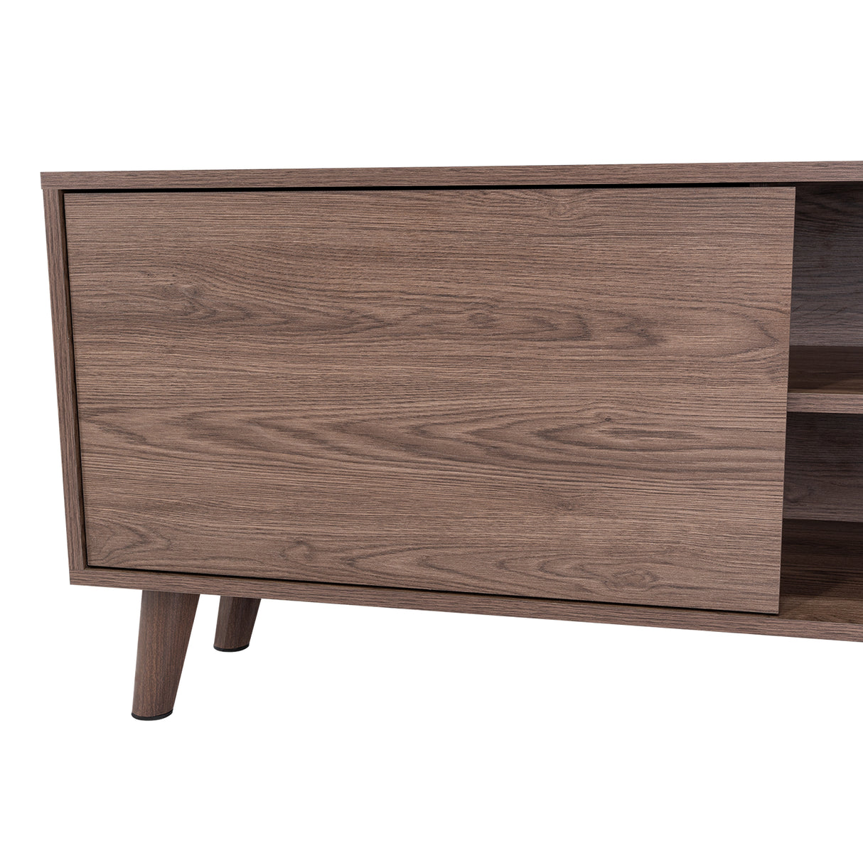 Rack de TV Z Coñac 180x52.5cm Para TV Hasta 80 Pulgadas con Dos Cajones con Ranuras para Cables y con Patas - Muebles para TV | Bylmo