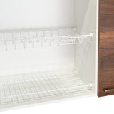 Mueble Superior de Cocina Blanco y Caramelo 150x60cm con Un Entrepaño y con Cuatro Puertas - Cocinas | Bylmo