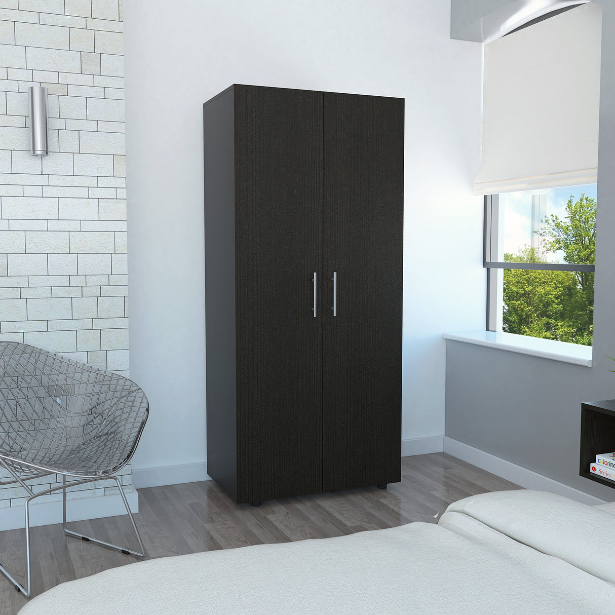 Closet Tera Wengue 80x180cm sin Cajones con 3 Entrepaños - Closets | Bylmo