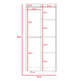 Closet Tera Wengue 80x180cm sin Cajones con 3 Entrepaños