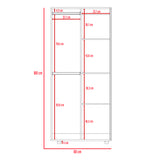 Closet Tera Wengue 80x180cm sin Cajones con 3 Entrepaños - Closets | Bylmo
