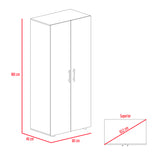 Closet Tera Wengue 80x180cm sin Cajones con 3 Entrepaños - Closets | Bylmo