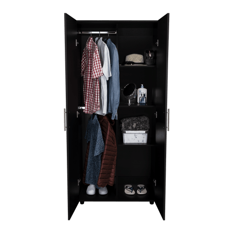 Closet Tera Wengue 80x180cm sin Cajones con 3 Entrepaños - Closets | Bylmo