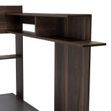 Centro de Entretenimiento Flamencp Habano y Plomo 180x152.2cm para TV Hasta 55 Pulgadas y con Cuatro Compartimientos - Muebles para TV | Bylmo