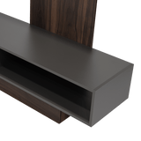 Centro de Entretenimiento Flamencp Habano y Plomo 180x152.2cm para TV Hasta 55 Pulgadas y con Cuatro Compartimientos - Muebles para TV | Bylmo