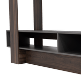 Centro de Entretenimiento Flamencp Habano y Plomo 180x152.2cm para TV Hasta 55 Pulgadas y con Cuatro Compartimientos - Muebles para TV | Bylmo