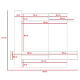Centro de Entretenimiento Flamencp Habano y Plomo 180x152.2cm para TV Hasta 55 Pulgadas y con Cuatro Compartimientos - Muebles para TV | Bylmo