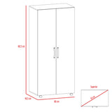 Closet Wengue 80x180.5cm sin Cajones con 2 Entrepaños - Closets | Bylmo