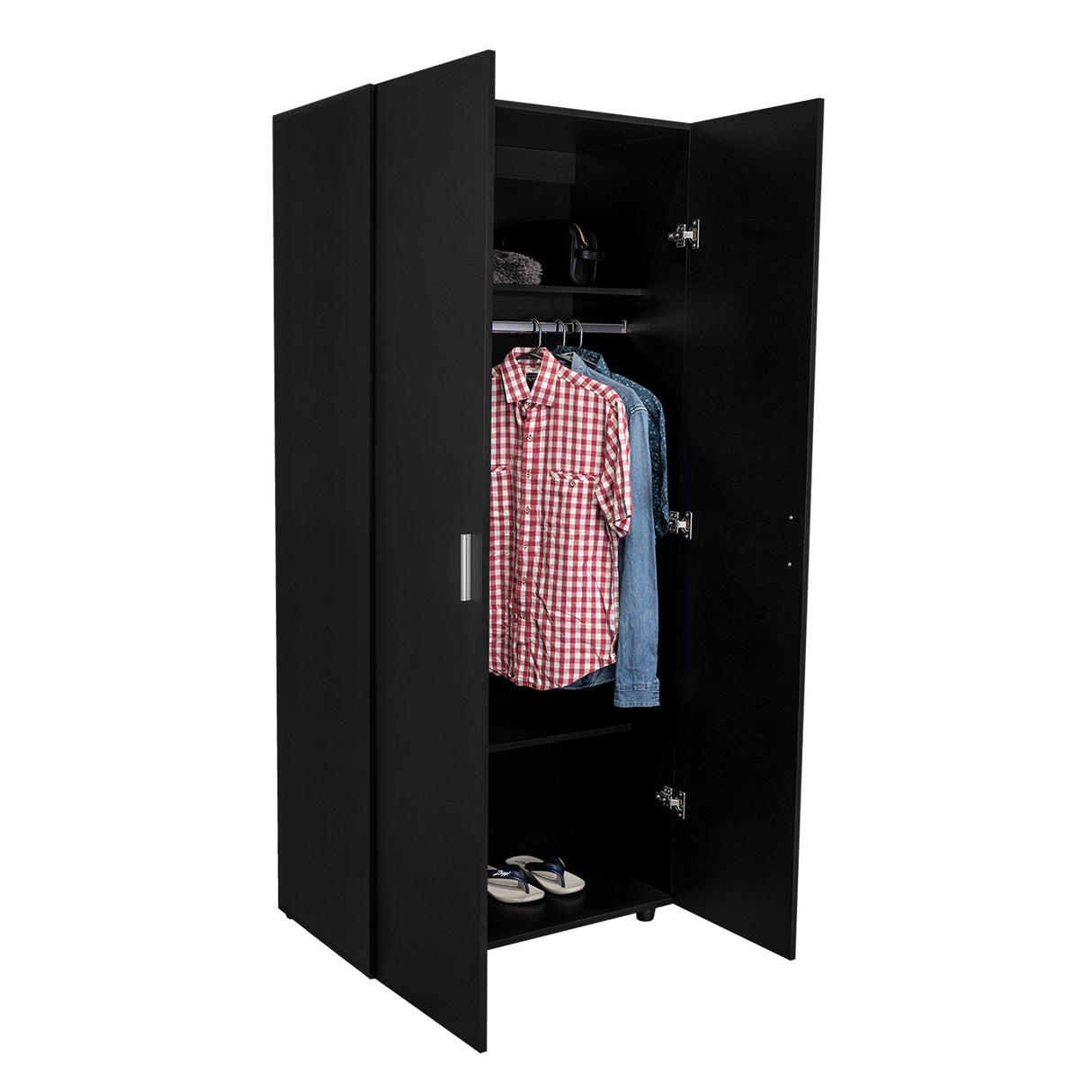 Closet Wengue 80x180.5cm sin Cajones con 2 Entrepaños - Closets | Bylmo