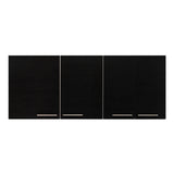 Mueble Superior de Cocina Blanco y Wengue 150x60cm con Un Entrepaño y con Cuatro Puertas - Cocinas | Bylmo