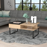 Mesa de Centro 5G rovere y Wengue 105.1x45.7cm Rectangular Extensible con Compartimiento - MESAS DE CENTRO | Bylmo