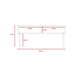Mesa de Centro 5G rovere y Wengue 105.1x45.7cm Rectangular Extensible con Compartimiento - MESAS DE CENTRO | Bylmo