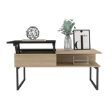 Mesa de Centro 5G rovere y Wengue 105.1x45.7cm Rectangular Extensible con Compartimiento - MESAS DE CENTRO | Bylmo