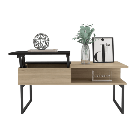 Mesa de Centro 5G rovere y Wengue 105.1x45.7cm Rectangular Extensible con Compartimiento - MESAS DE CENTRO | Bylmo