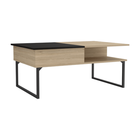 Mesa de Centro 5G rovere y Wengue 105.1x45.7cm Rectangular Extensible con Compartimiento - MESAS DE CENTRO | Bylmo