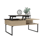 Mesa de Centro 5G rovere y Wengue 105.1x45.7cm Rectangular Extensible con Compartimiento - MESAS DE CENTRO | Bylmo