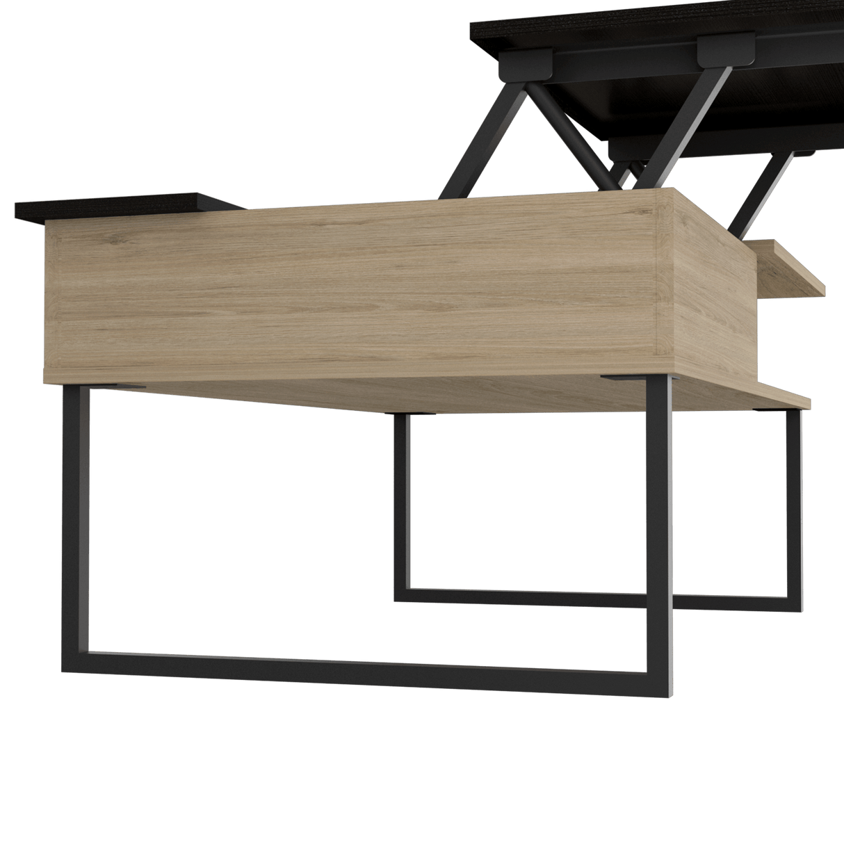 Mesa de Centro 5G rovere y Wengue 105.1x45.7cm Rectangular Extensible con Compartimiento - MESAS DE CENTRO | Bylmo