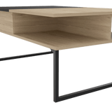 Mesa de Centro 5G rovere y Wengue 105.1x45.7cm Rectangular Extensible con Compartimiento - MESAS DE CENTRO | Bylmo