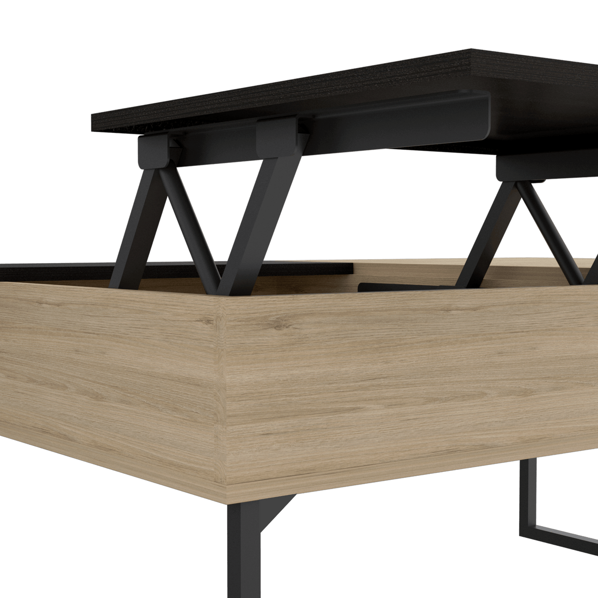 Mesa de Centro 5G rovere y Wengue 105.1x45.7cm Rectangular Extensible con Compartimiento - MESAS DE CENTRO | Bylmo