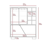 Bar Fraktal Habano y Miel 94.9x78.8cm con Dos Compartimientos con Seis Portacopas y con Ocho Portabotellas - Bares | Bylmo