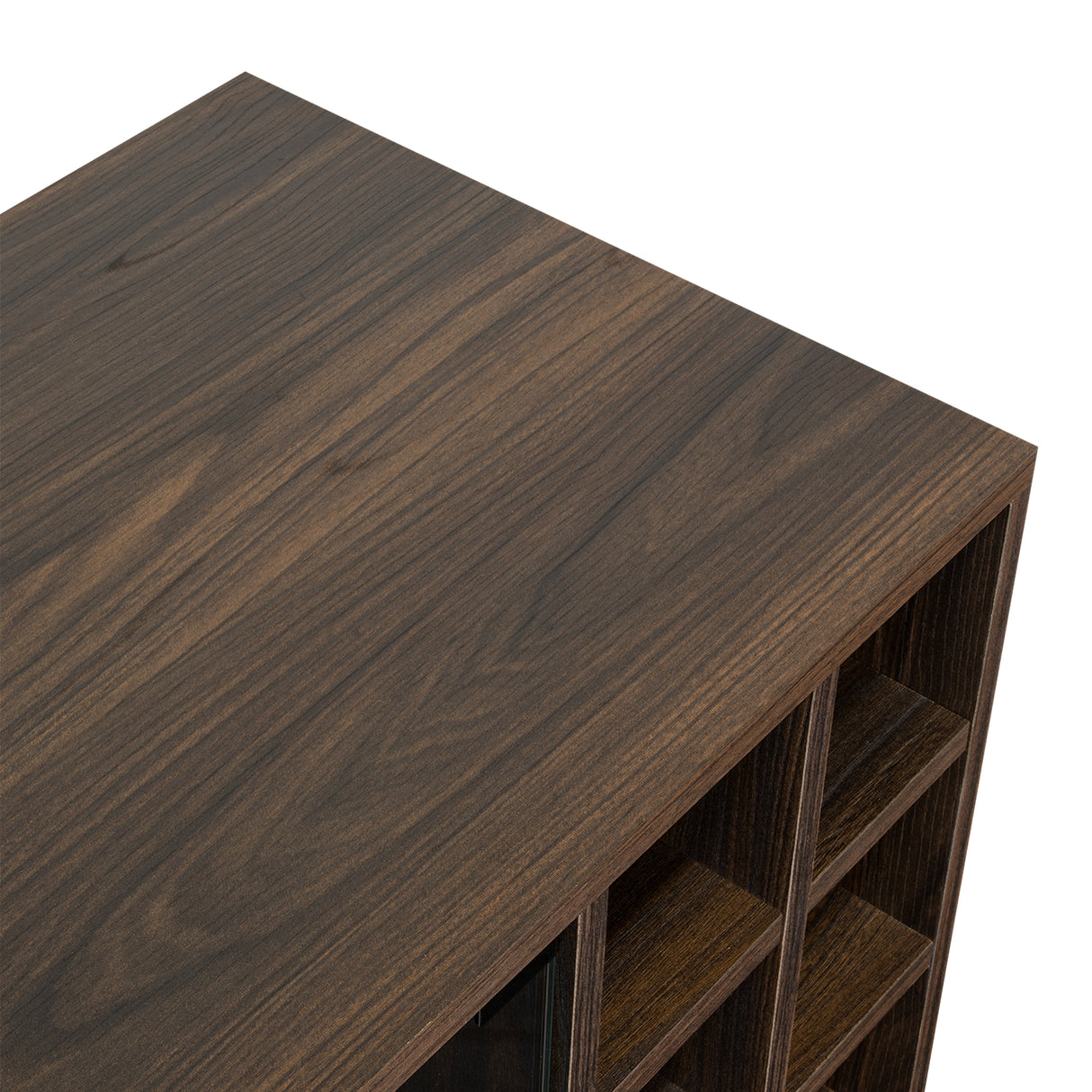 Bar Fraktal Habano y Miel 94.9x78.8cm con Dos Compartimientos con Seis Portacopas y con Ocho Portabotellas - Bares | Bylmo