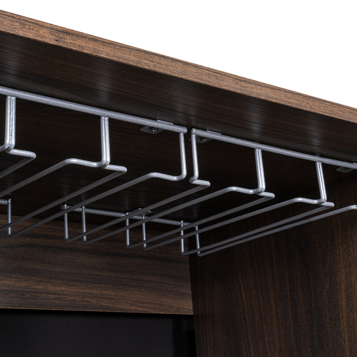 Bar Fraktal Habano y Miel 94.9x78.8cm con Dos Compartimientos con Seis Portacopas y con Ocho Portabotellas - Bares | Bylmo