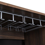 Bar Fraktal Habano y Miel 94.9x78.8cm con Dos Compartimientos con Seis Portacopas y con Ocho Portabotellas - Bares | Bylmo