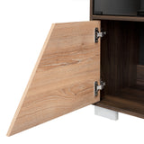 Bar Fraktal Habano y Miel 94.9x78.8cm con Dos Compartimientos con Seis Portacopas y con Ocho Portabotellas - Bares | Bylmo