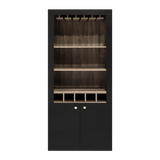 Bar Bellagio Wengue 75x175cm con Un Cajón y con Cinco Portabotellas - Bares | Bylmo