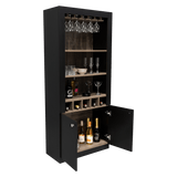 Bar Bellagio Wengue 75x175cm con Un Cajón y con Cinco Portabotellas - Bares | Bylmo