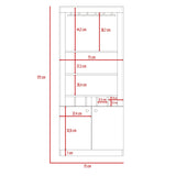 Bar Bellagio Wengue 75x175cm con Un Cajón y con Cinco Portabotellas - Bares | Bylmo