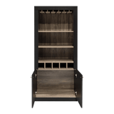 Bar Bellagio Wengue 75x175cm con Un Cajón y con Cinco Portabotellas - Bares | Bylmo