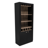 Bar Bellagio Wengue 75x175cm con Un Cajón y con Cinco Portabotellas - Bares | Bylmo