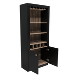 Bar Bellagio Wengue 75x175cm con Un Cajón y con Cinco Portabotellas - Bares | Bylmo