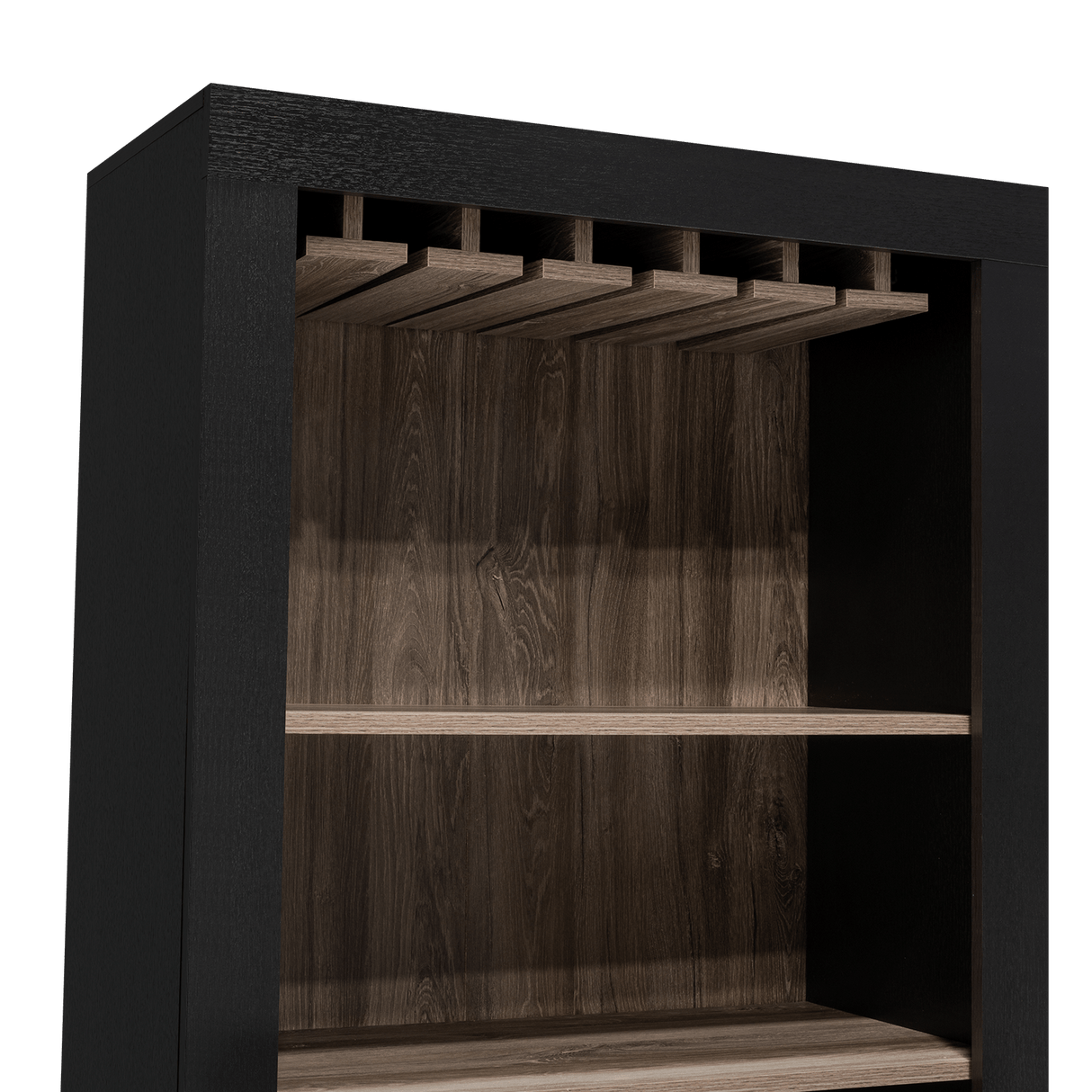 Bar Bellagio Wengue 75x175cm con Un Cajón y con Cinco Portabotellas - Bares | Bylmo