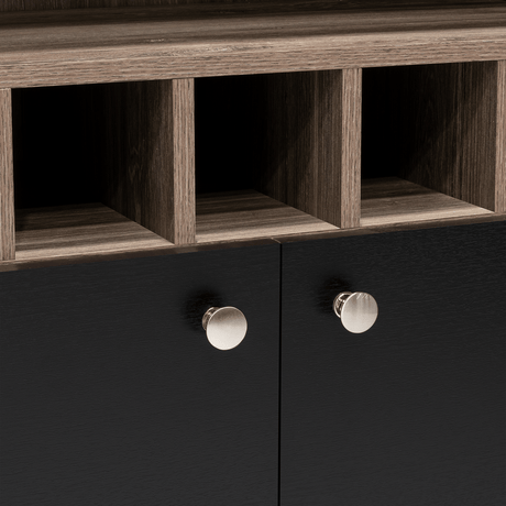 Bar Bellagio Wengue 75x175cm con Un Cajón y con Cinco Portabotellas - Bares | Bylmo