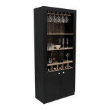 Bar Bellagio Wengue 75x175cm con Un Cajón y con Cinco Portabotellas - Bares | Bylmo