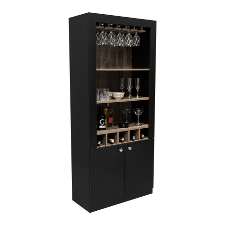 Bar Bellagio Wengue 75x175cm con Un Cajón y con Cinco Portabotellas - Bares | Bylmo