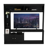 Centro de Entretenimiento Dante Wengue 180x170.6cm Para TV Hasta 45 Pulgadas con Un Cajón - Muebles para TV | Bylmo