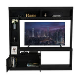 Centro de Entretenimiento Dante Wengue 180x170.6cm Para TV Hasta 45 Pulgadas con Un Cajón - Muebles para TV | Bylmo