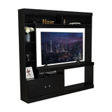 Centro de Entretenimiento Dante Wengue 180x170.6cm Para TV Hasta 45 Pulgadas con Un Cajón - Muebles para TV | Bylmo