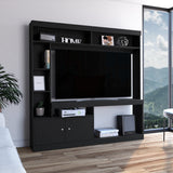 Centro de Entretenimiento Dante Wengue 180x170.6cm Para TV Hasta 45 Pulgadas con Un Cajón - Muebles para TV | Bylmo