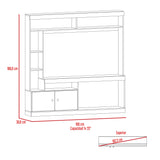 Centro de Entretenimiento Dante Wengue 180x170.6cm Para TV Hasta 45 Pulgadas con Un Cajón - Muebles para TV | Bylmo