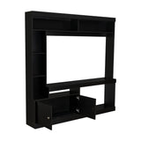 Centro de Entretenimiento Dante Wengue 180x170.6cm Para TV Hasta 45 Pulgadas con Un Cajón - Muebles para TV | Bylmo