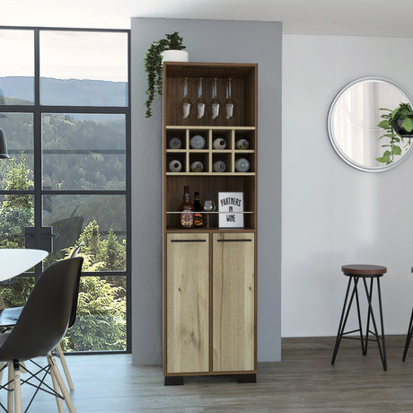 Bar Marsella Gales 52.9x179.8cm con Un Cajón y con Ocho Portabotellas - Bares | Bylmo