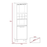 Bar Kaia Wengue y Miel 53x180cm con Un Cajón y con Ocho Portabotellas - Bares | Bylmo