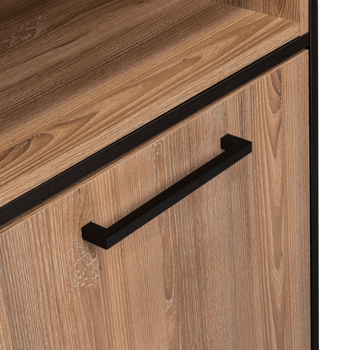 Bar Kaia Wengue y Miel 53x180cm con Un Cajón y con Ocho Portabotellas - Bares | Bylmo